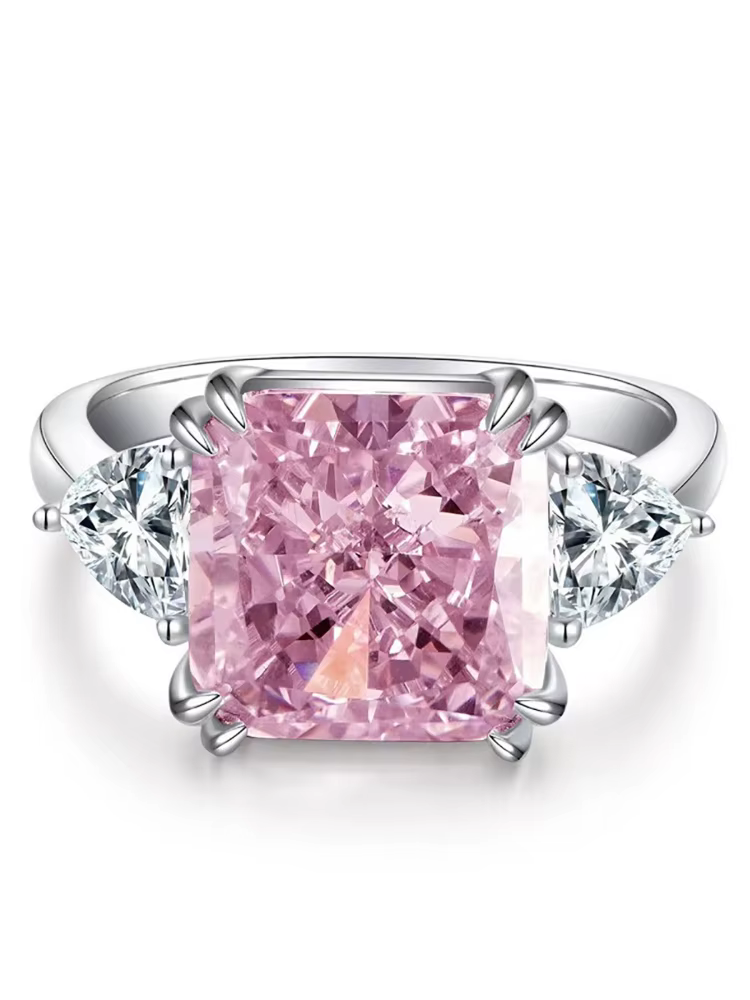 Bague en argent Sterling 925 brillante pour femmes, bague classique en Zircon de 5 carats, bijoux fi