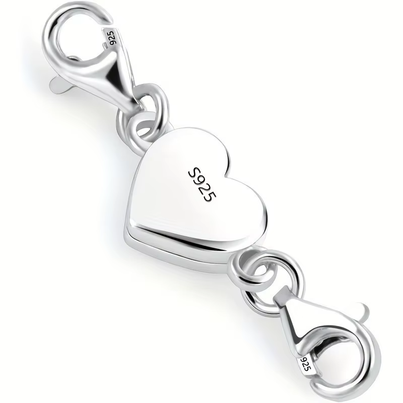 Fermoir de connecteur de bijoux magnétique en forme de cœur, 1 pièce, fermoir et fermeture de collie