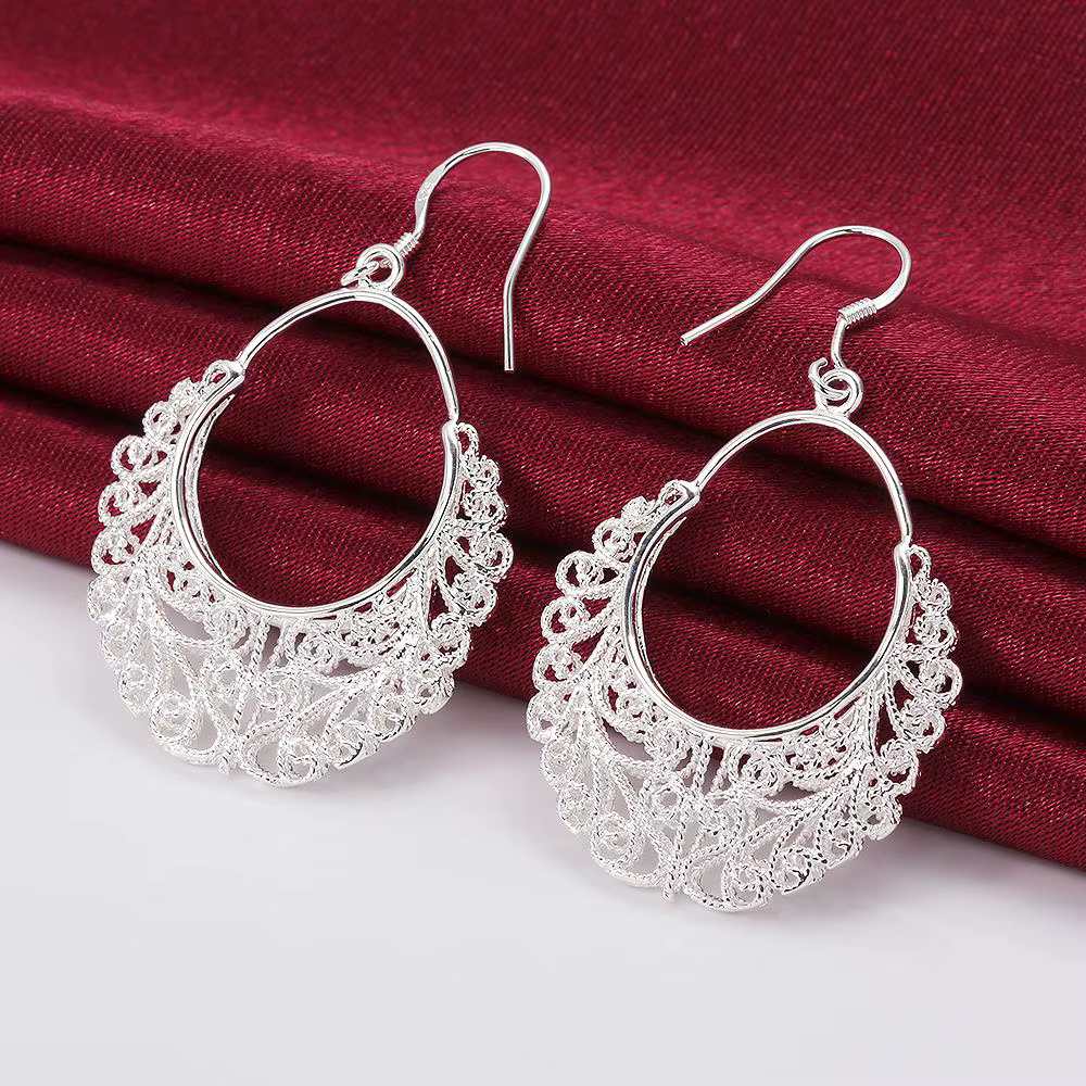 Boucles d'oreilles vintage en argent Sterling 925 pour femmes, bijoux de luxe de styliste, accessoir