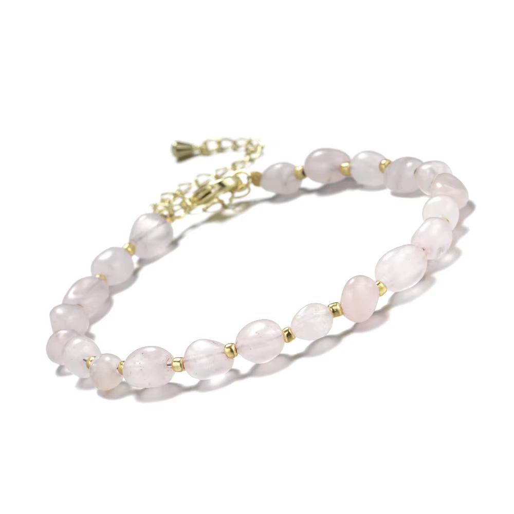 Bracelet ajustable style bohème en pierres naturelles (citrine, cornaline) en pépites, bijoux empila
