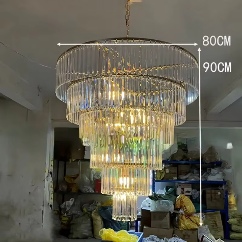 Salle de mariage scène plafond décoration lumière acrylique lustre accessoires de mariage multicouch