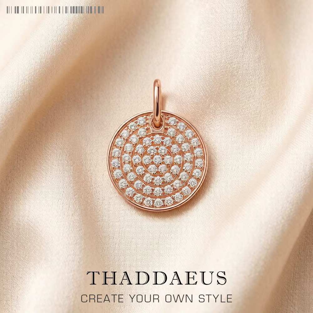 Pendentif cercles scintillants disque été nouvelle mode 925 en argent Sterling bijoux romantiques Eu