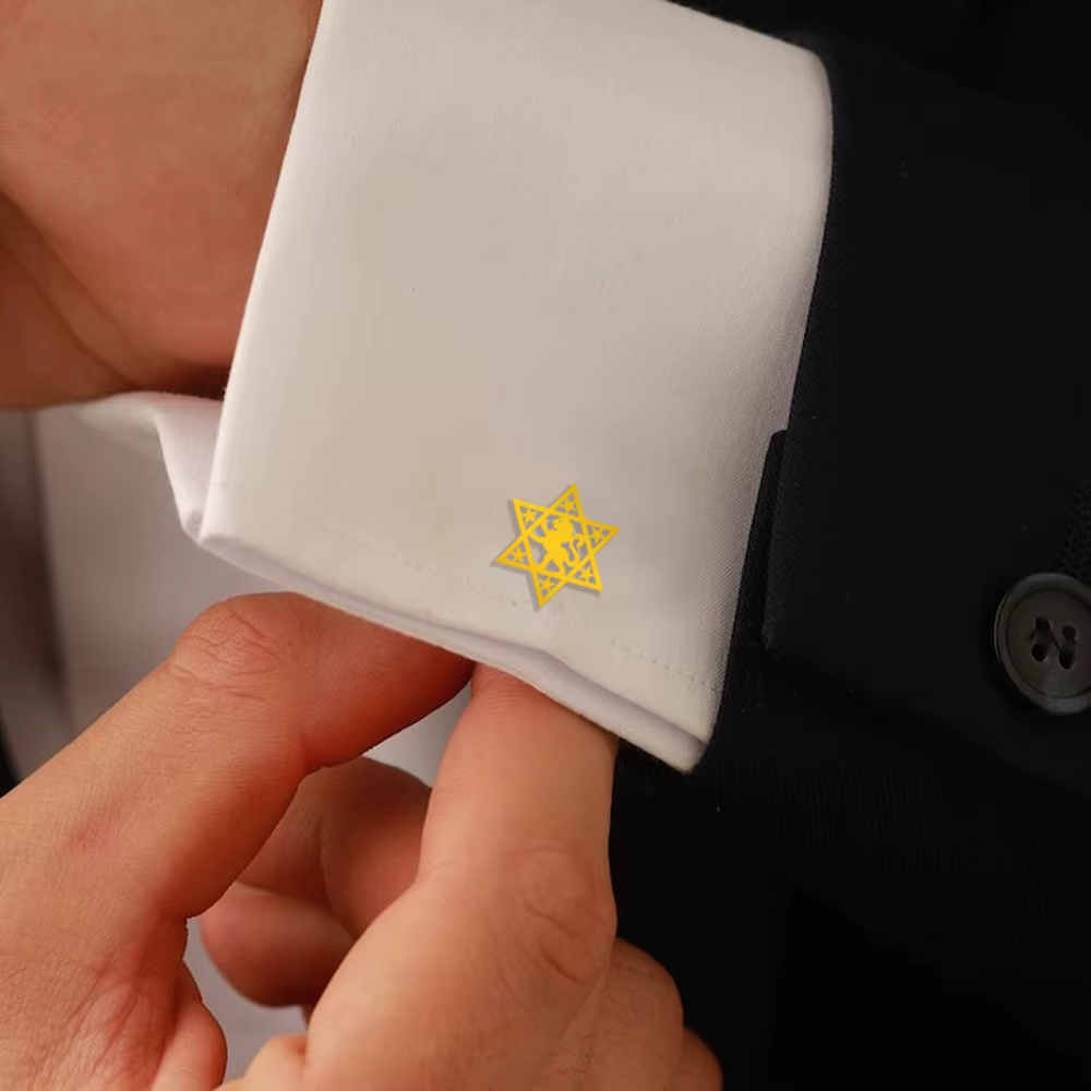 Lèvent de manchette Hexagramme en acier inoxydable pour hommes, bijoux juifs d'Israël, étoile de FC 
