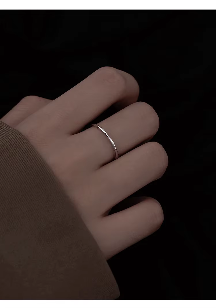 Bague pliante géométrique en argent Sterling 925 pour femmes, bijoux, anneau ouvert réglable pour fê