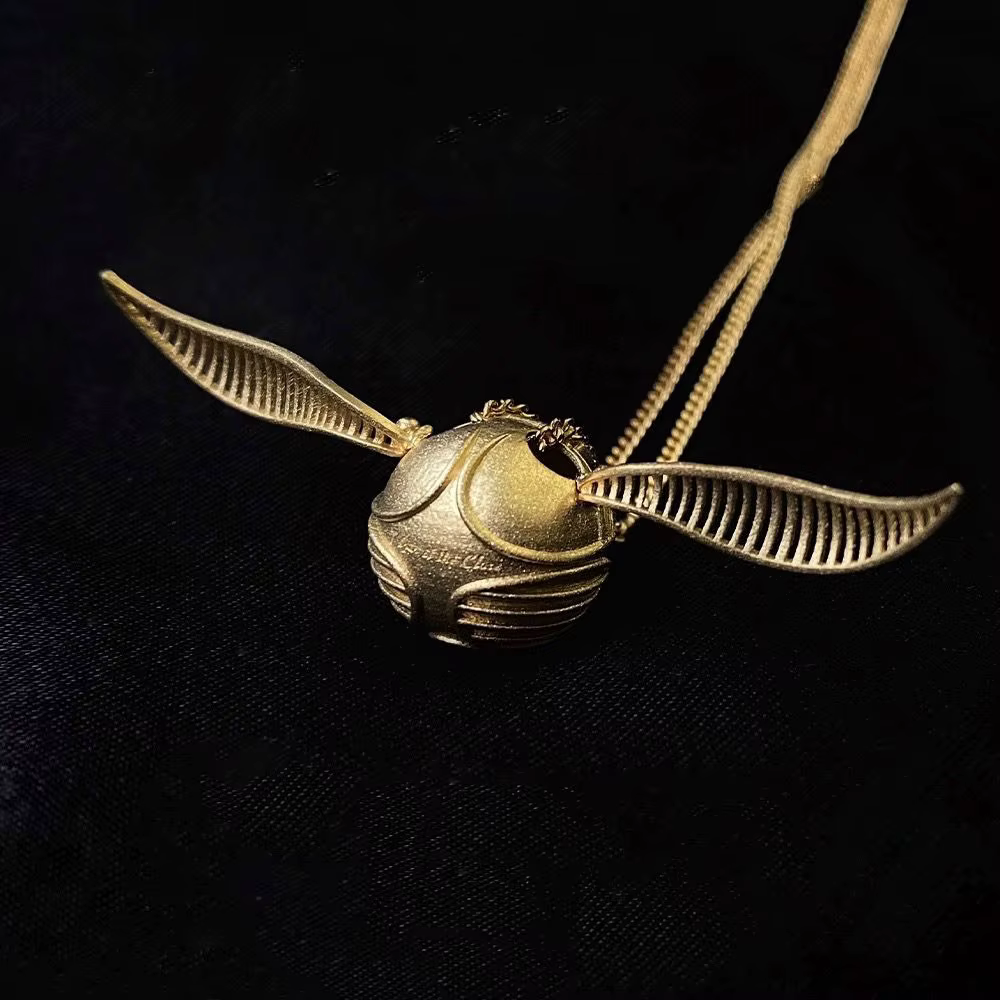 Pendentif de vif d'or, collier de l'académie magique, film animé, chaîne de clavicule périphérique