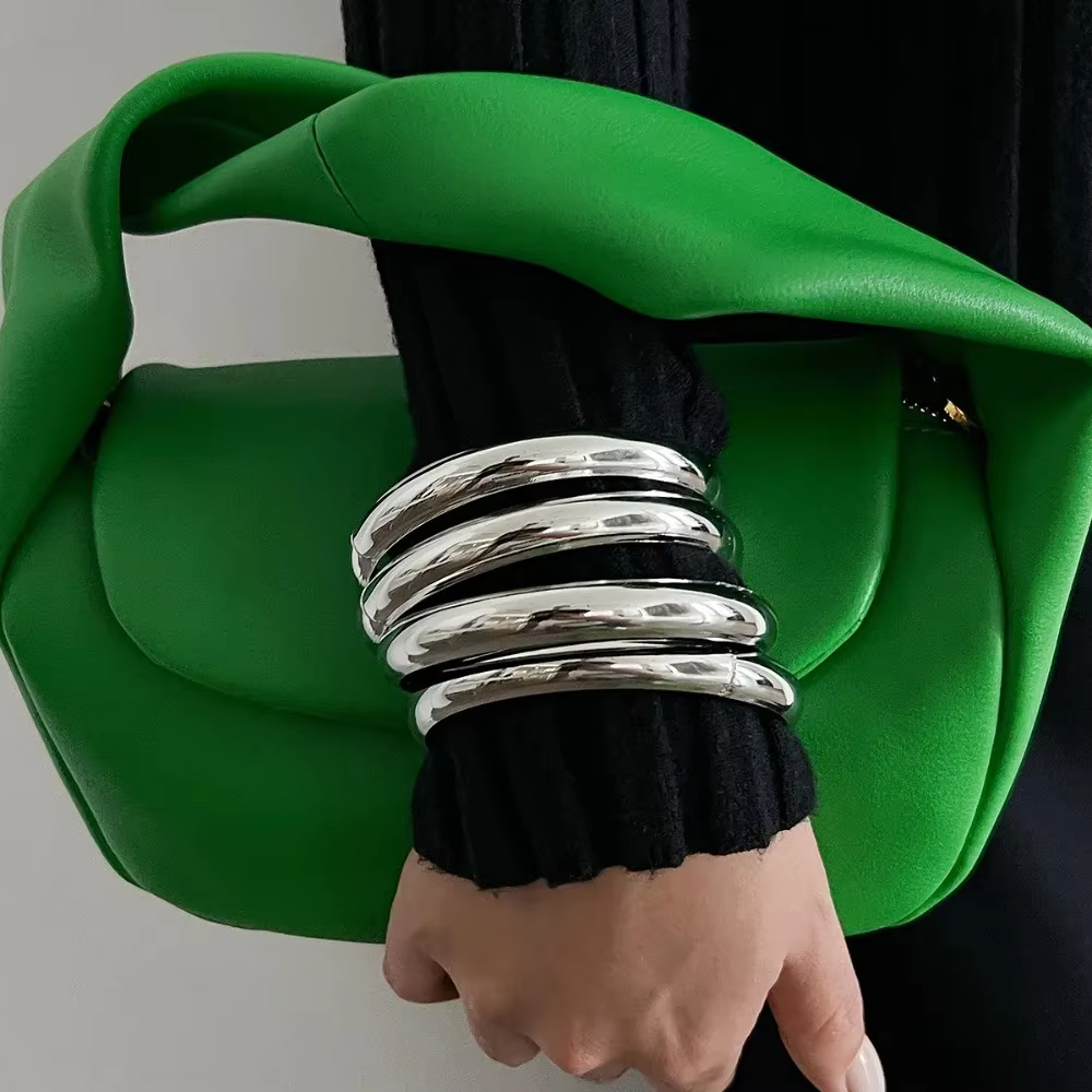 Ensemble de Bracelets en fer pour femmes et hommes, Texture torsadée, couleur or argent, bijoux de d