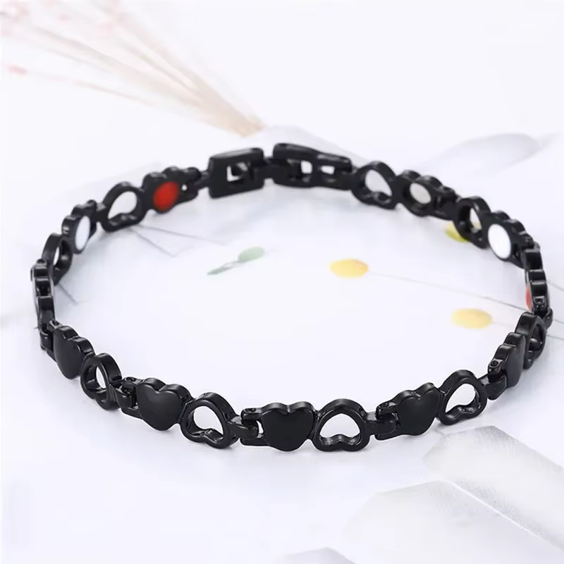 Bracelet magnétique amincissant en forme de cœur, chaîne en acier, bijou de mode santé pour la perte