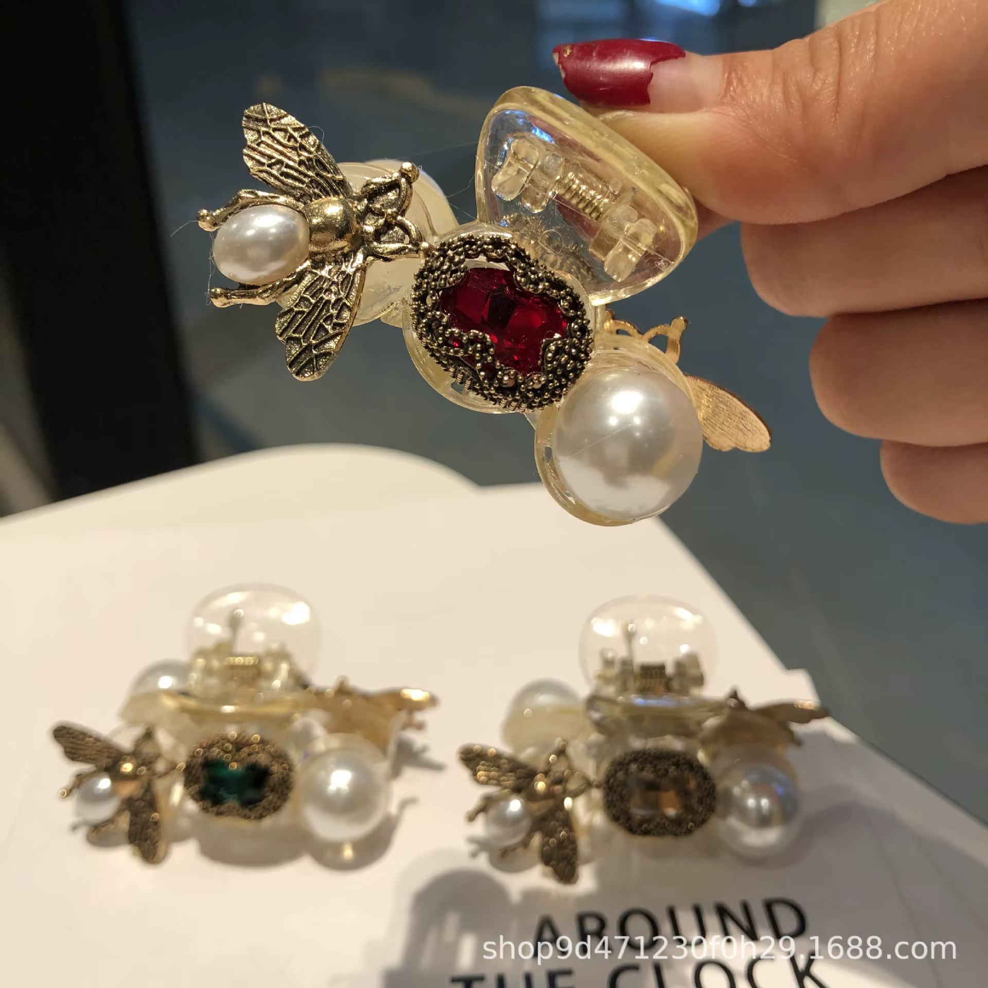 Griffes de cheveux vintage pour femmes, bijoux baroques, coiffure d'équation en métal de luxe, griff