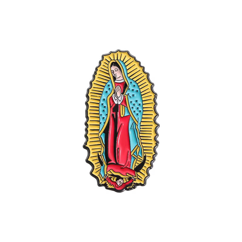 Épingles en émail Saint Lady of Guadalupe, broches créatives, Badge à revers, Clips pour chapeau de 