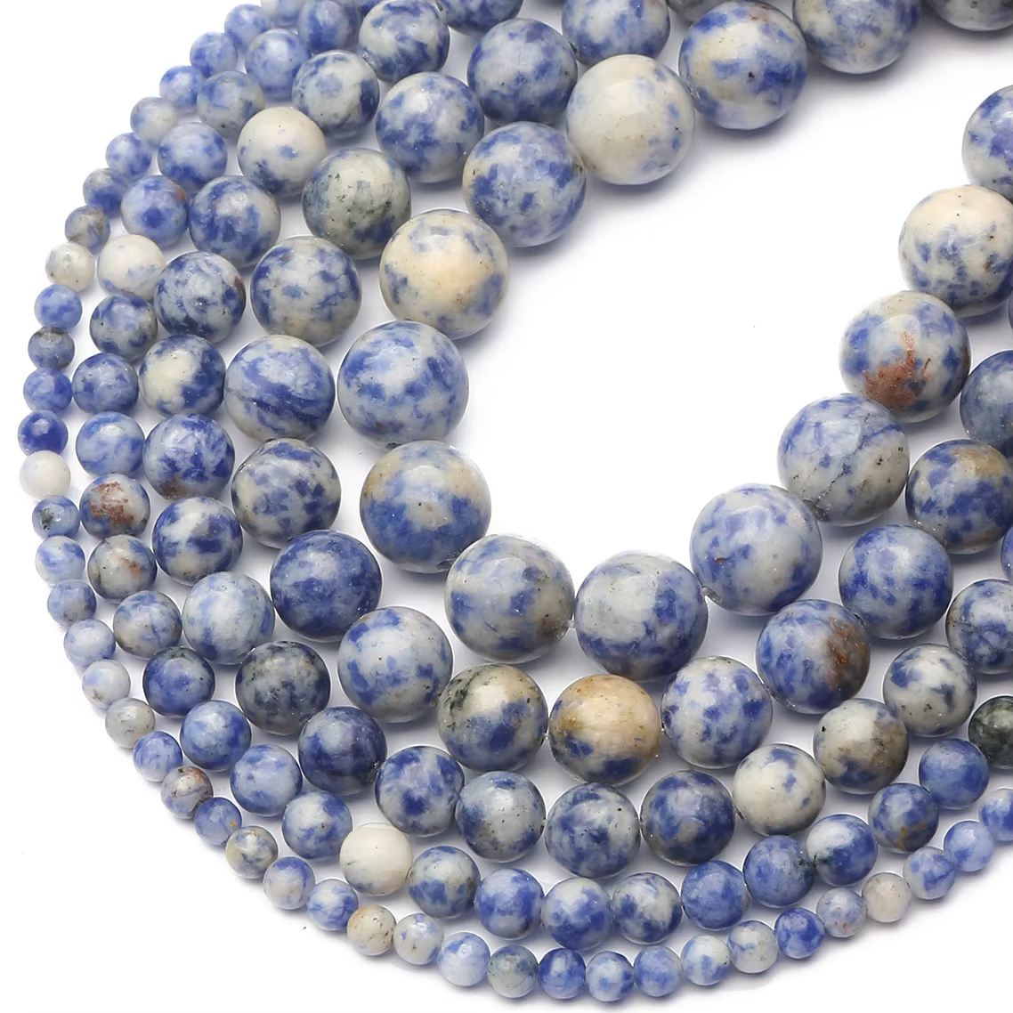 Perles de pierre minérale Sodalite naturelle, polies, neuves, pour la fabrication de bijoux, perles 