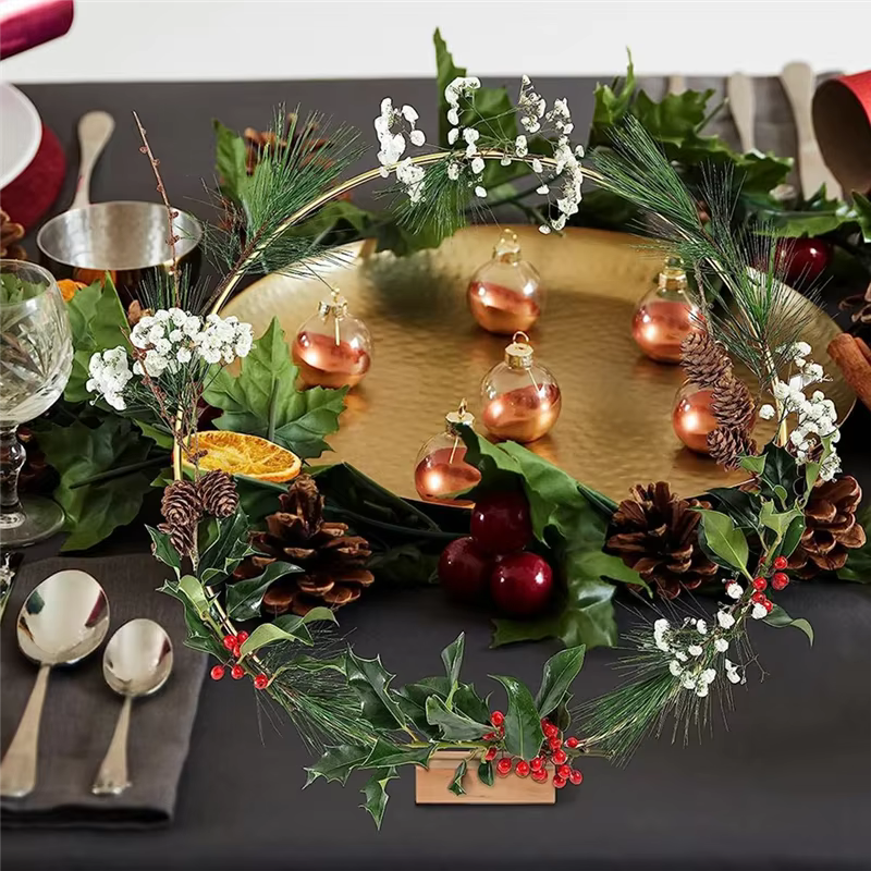 10 paquets de décorations de Table de pièce maîtresse de couronne de cerceau de fleurs en métal de 1