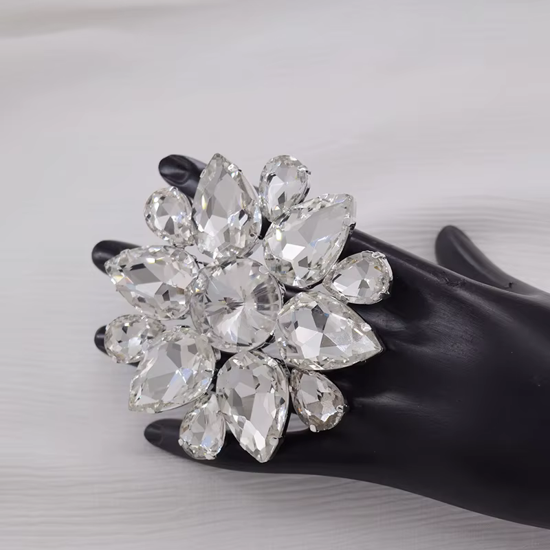 Bague en Strass Toxique de Grande Taille pour Patients, Bijoux de Mariage pour Homme, Décoration Exa