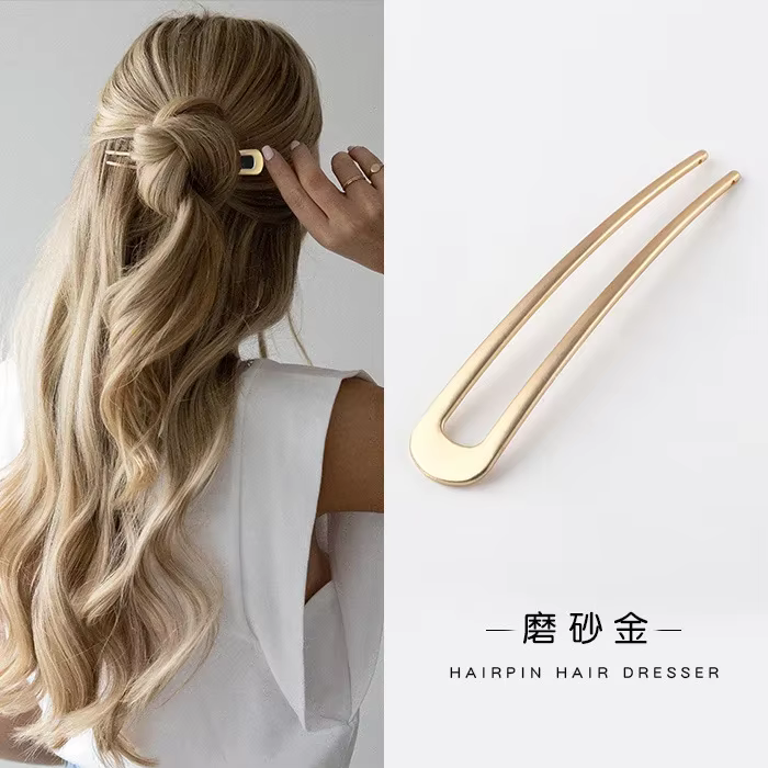 Épingle à cheveux classique en émail couleur or pour femmes, bijoux de charme en acier inoxydable en