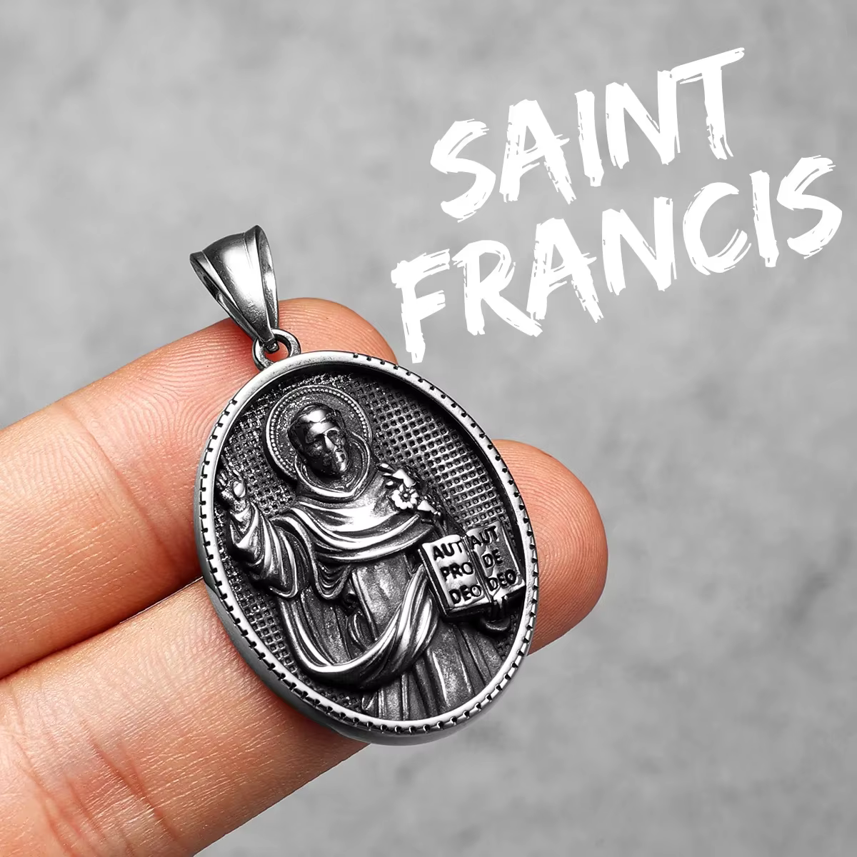Collier en acier inoxydable pour hommes et femmes, amulette injuste catholique Saint Andrew, pendent