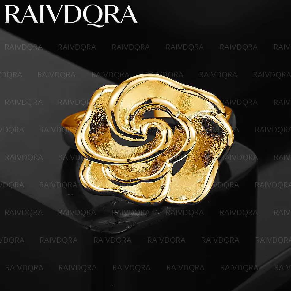 Bague en or rose plaqué or 18 carats pour femme, alliance de fiançailles, bagues de mariage, bijoux 