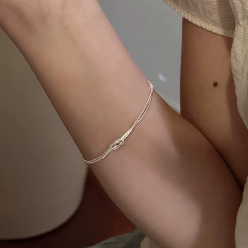 Chaîne en os de serpent en argent Sterling 925, collier ras du cou Simple à Double couche pour femme