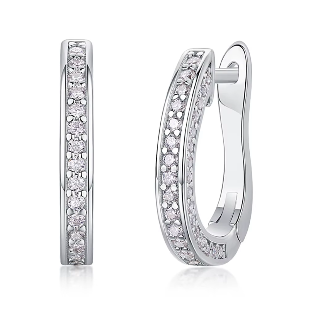 PuBang bijoux fins 925 en argent Sterling 3EX VVS1 D couleur véritable Moissanite diamant gemmes mod