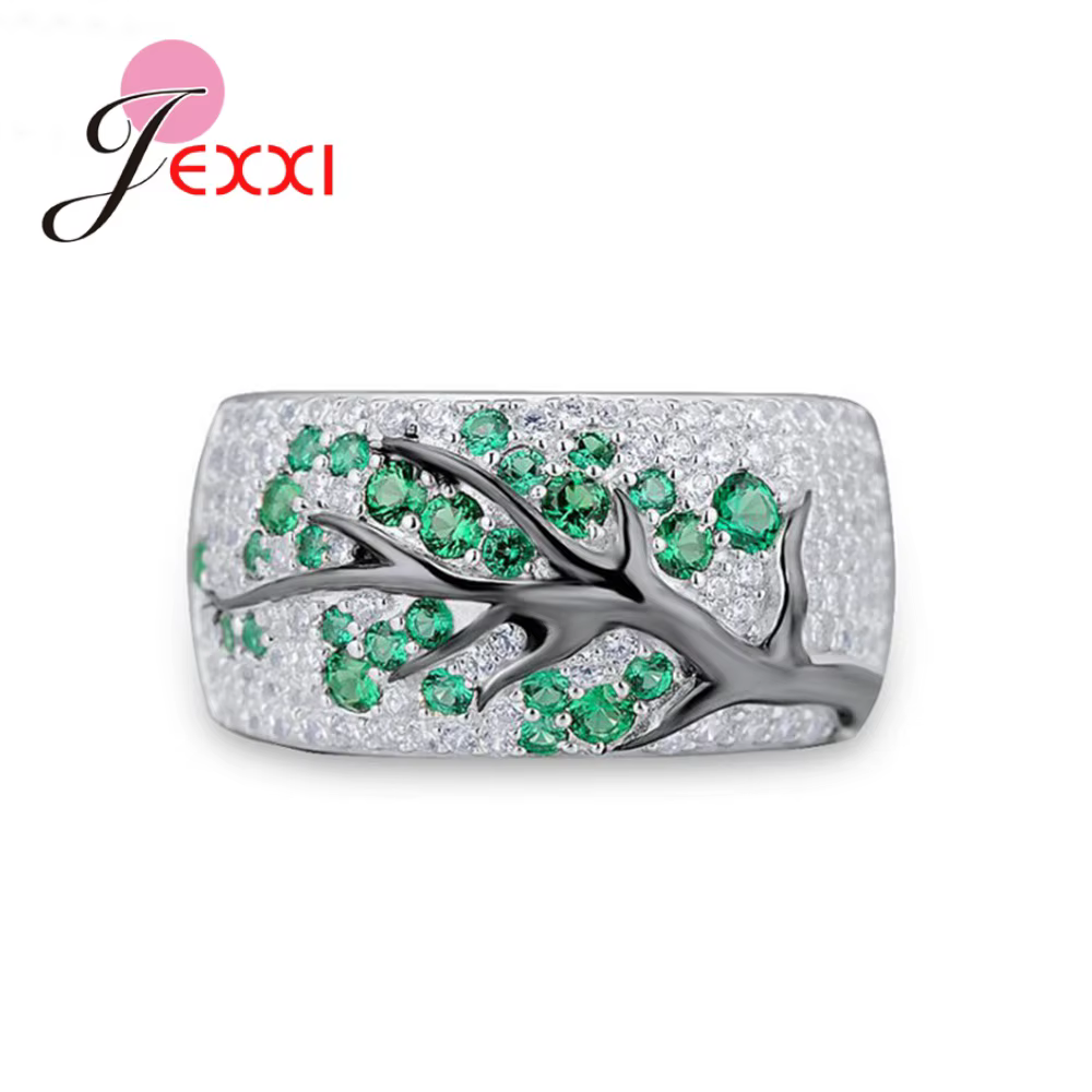 Grande Promotion prune fleur graphique anneaux pour femmes haute qualité 925 en argent Sterling anne