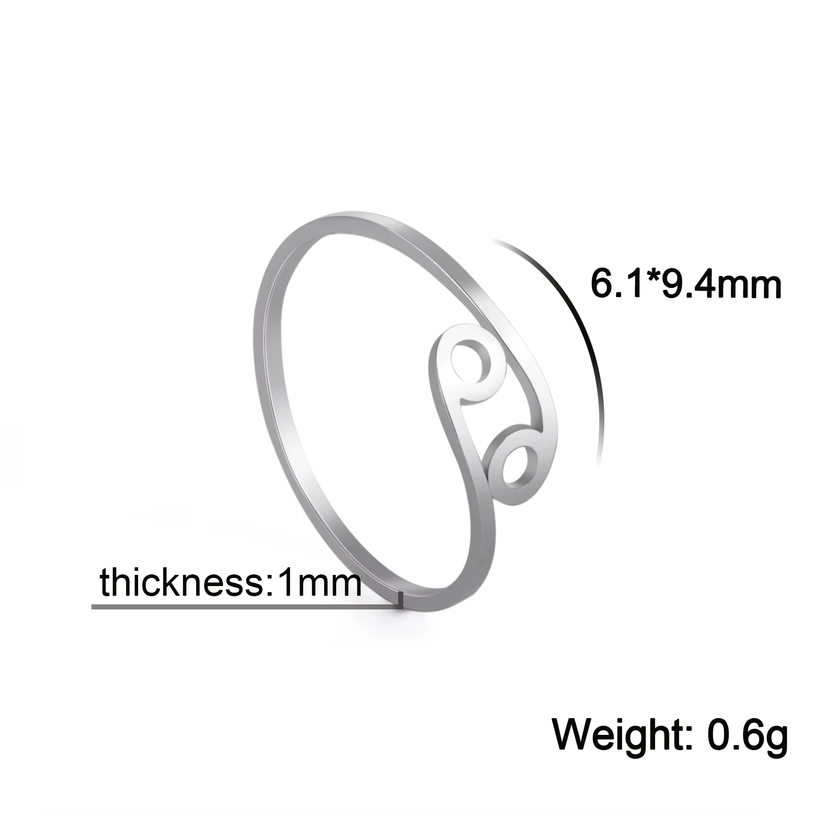 Kkjoy-Bagues Ouvertes Ajustables en Acier Inoxydable pour Femme, 12 Anneaux de la Chellation de Zuri
