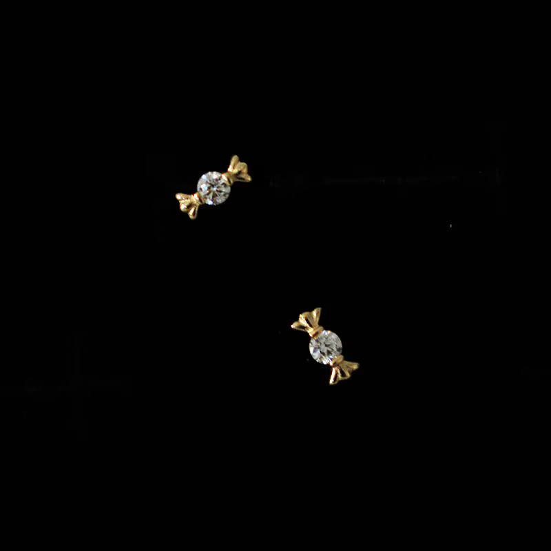 Boucles d'oreilles en argent Sterling 925 plaqué or 14 carats pour femmes, Mini accessoires de bijou