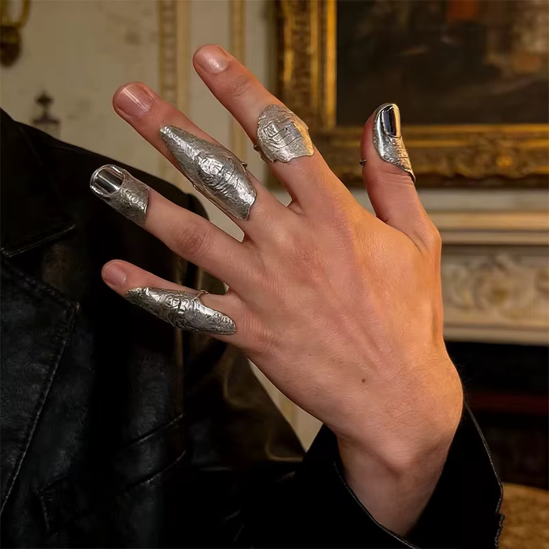 Accessoires de bijoux élégants, Collection de bagues rétro pour hommes et femmes, bagues de déclarat