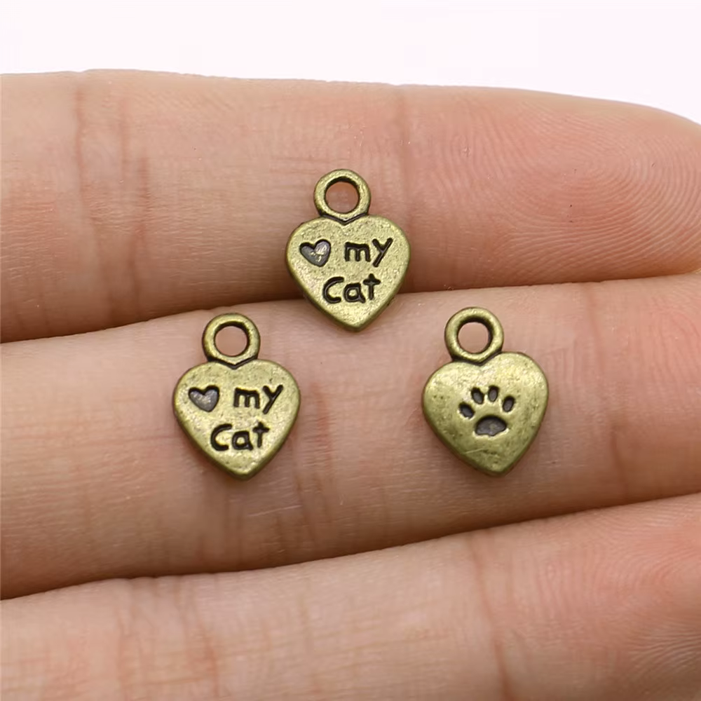 WYSIWYG 20 pcs/lot amour mon chat patte impression breloques pour la fabrication de bijoux 8x12mm An