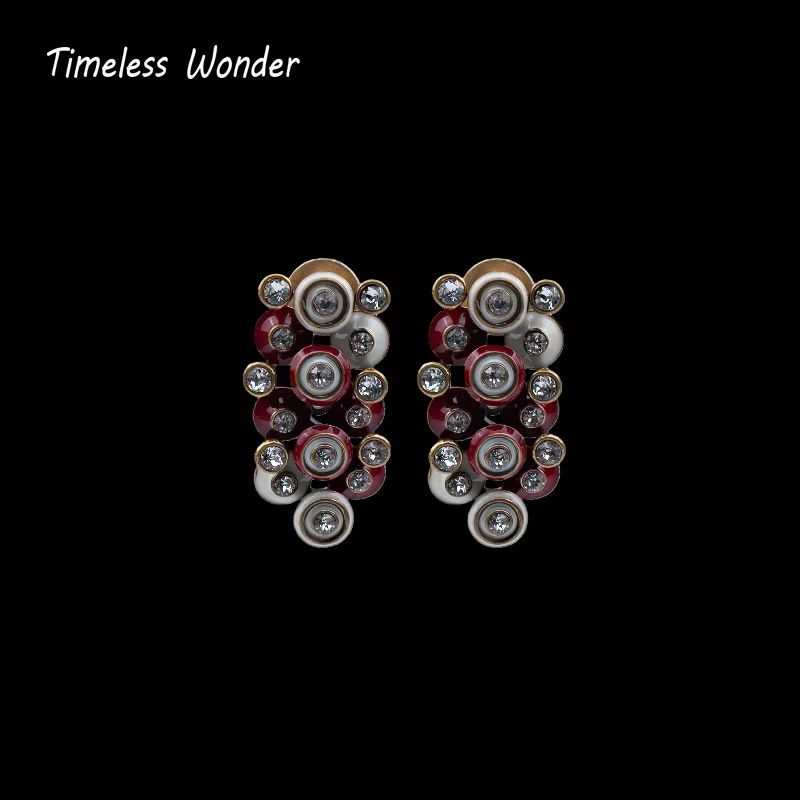 Intemporel merveille fantaisie émail Zircon Art déco collier femmes concepteur bijoux Rare haut Vint