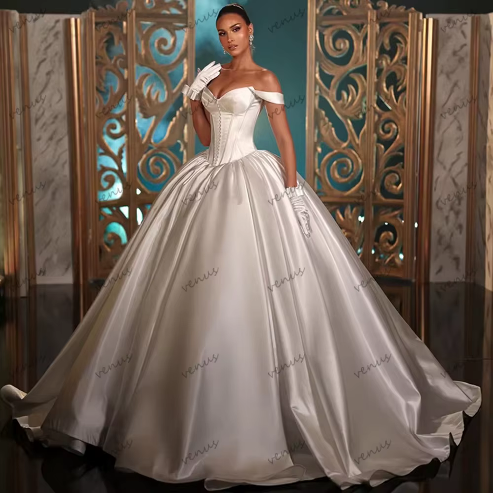 Robes De mariée charmantes en Satin, épaules dénudées, Robe De princesse magnifique, chérie, personn