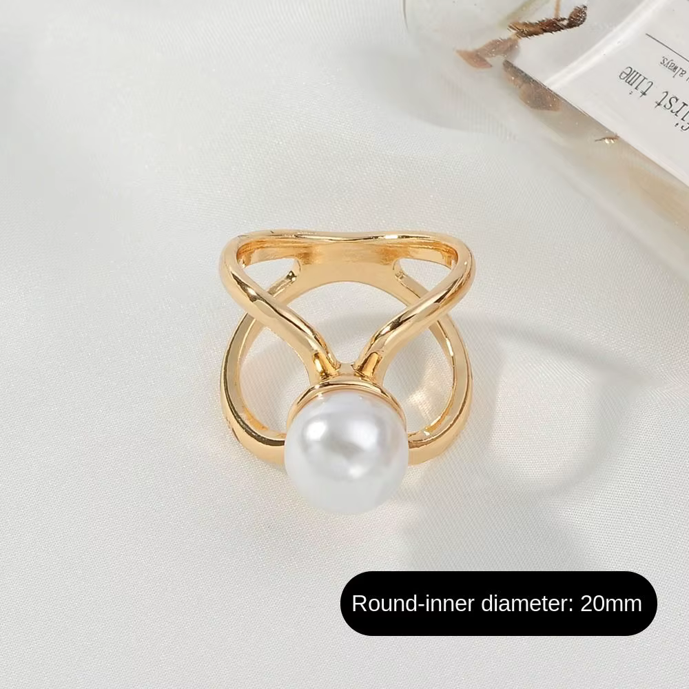 Nouvelle boucle d'écharpe en alliage, accessoire de nœudage, anneau de châle DIY, clip en cristal, b
