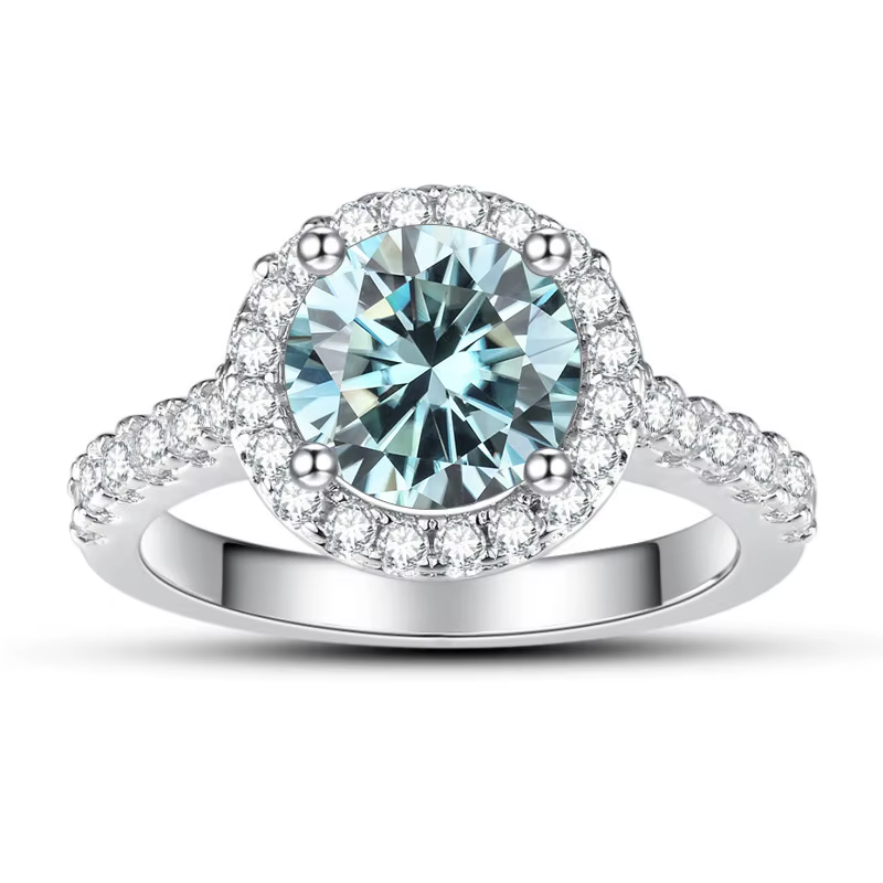 Bague Moissanite Grise en Argent 925 pour Femme, Bijoux de Fiançailles, Mariage, ix, Nouveau, 1CT