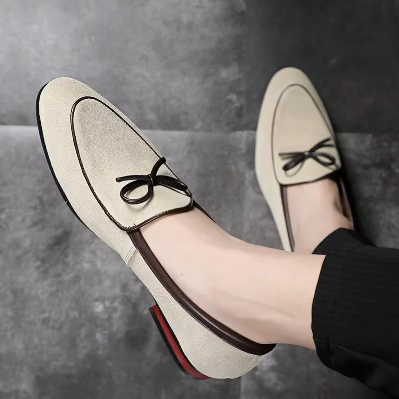 Chaussures décontractées pour hommes avec nœud papillon mocassins de mariage à la mode mocassins en 