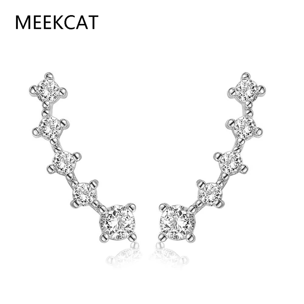 Boucles d'oreilles clous en moissanite couleur D véritable pour femme, en argent 925, boucles d'orei