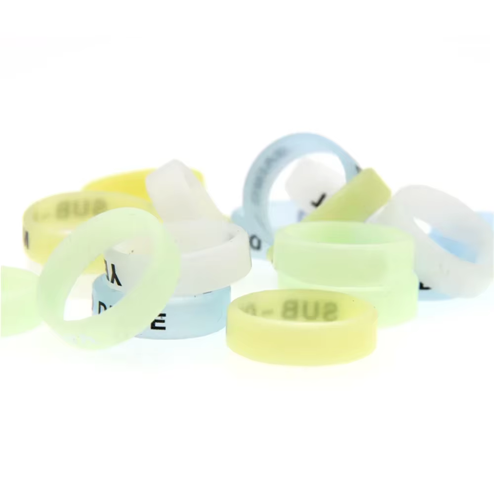 Anneau décoratif antidérapant en silicone fluorescent, cercle lumineux de 22MM, anneau en phosphore