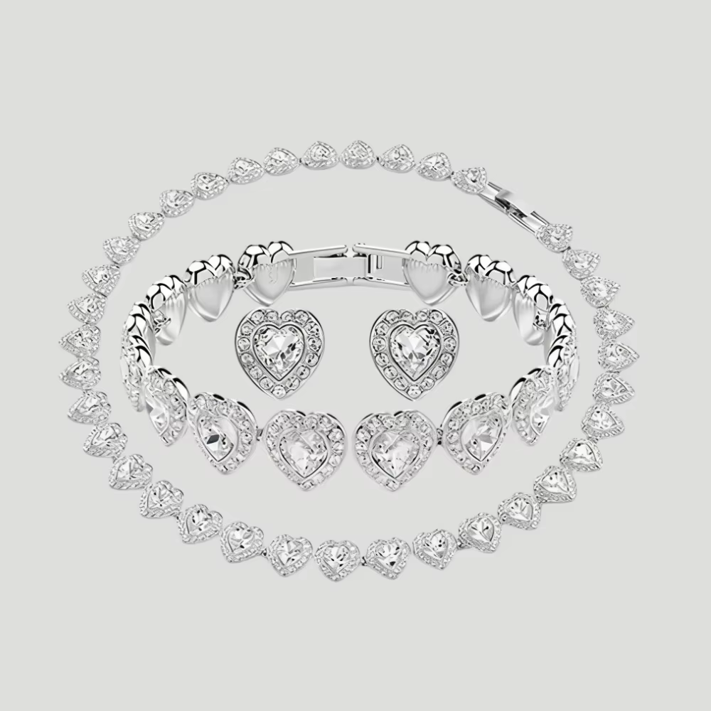 Ensemble de bijoux rond très vendu, comprenant des boucles d'oreilles, un bracelet et un collier, po