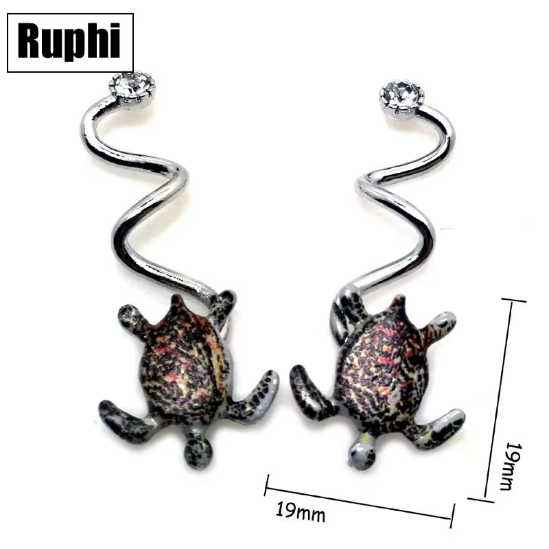 Ornements pour tongs en forme de tortue de mer, boutons de chaussures en spirale pour tongs d'été, a