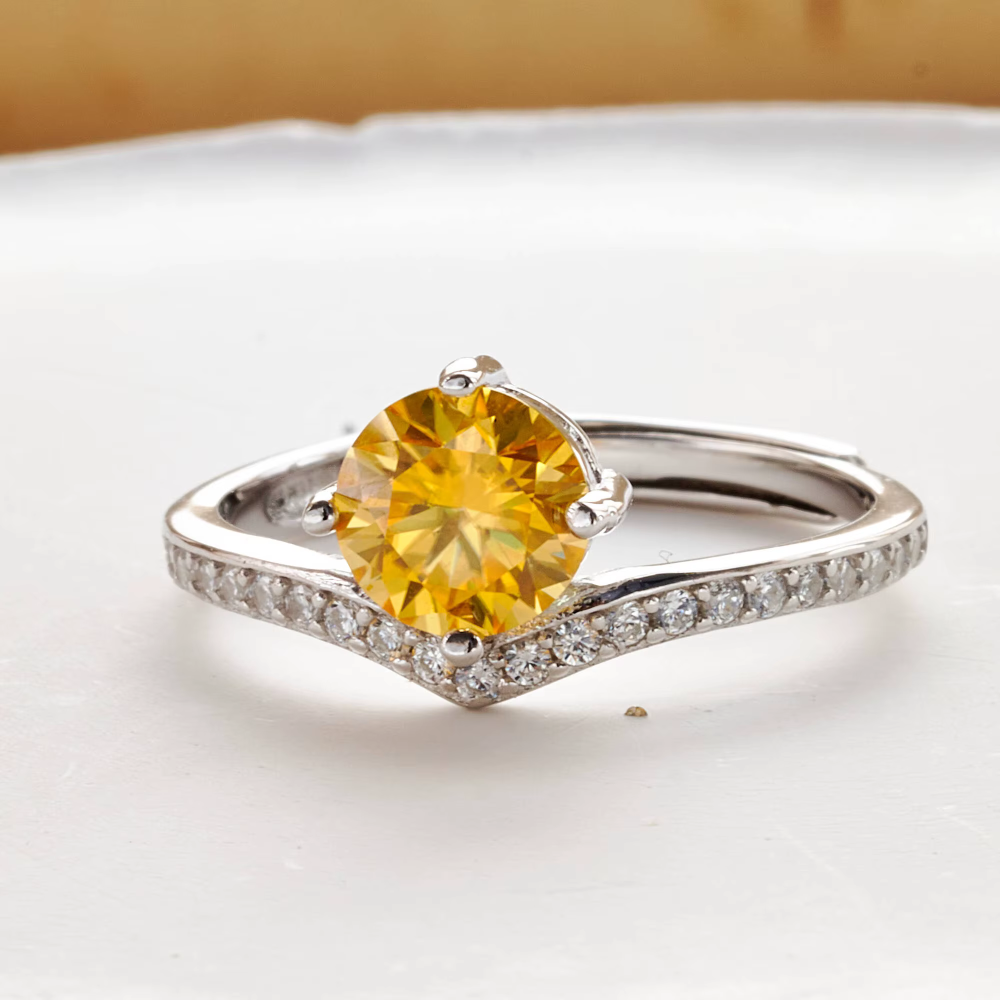 Group bague de mariage Moissanite 1 carat pour femme, argent regardé 925, diamant de laboratoire bri