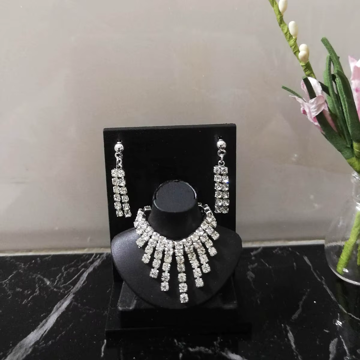 Bijoux de poupée supermodèle, accessoires de luxe, pompon, diamant, boucles d'oreilles, ensemble de 