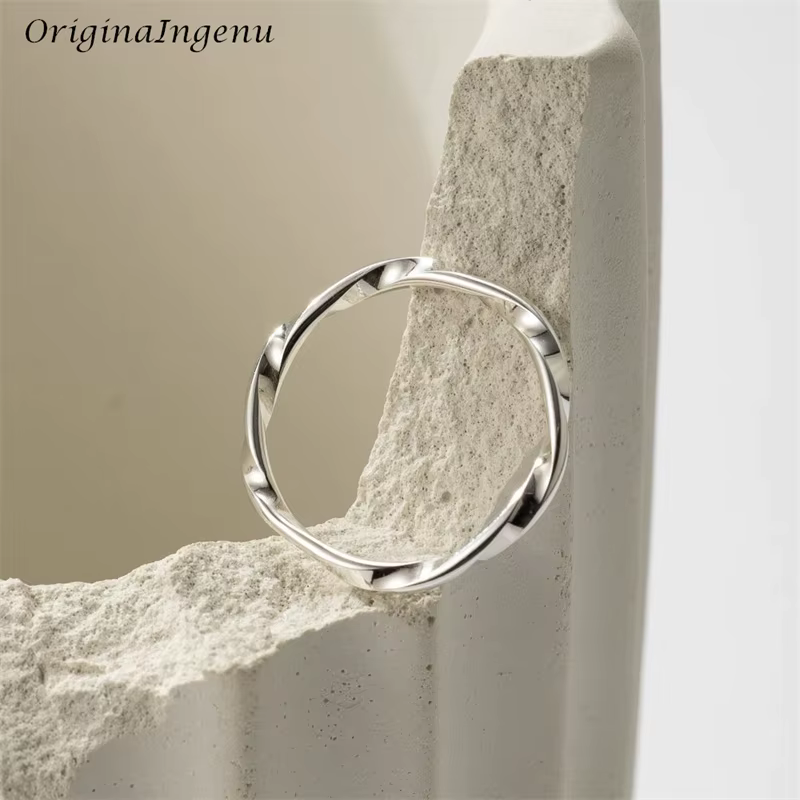 Group bague en argent regardé 925 pour femme, début fait à la main, minimalisme, bijoux de degré, bo