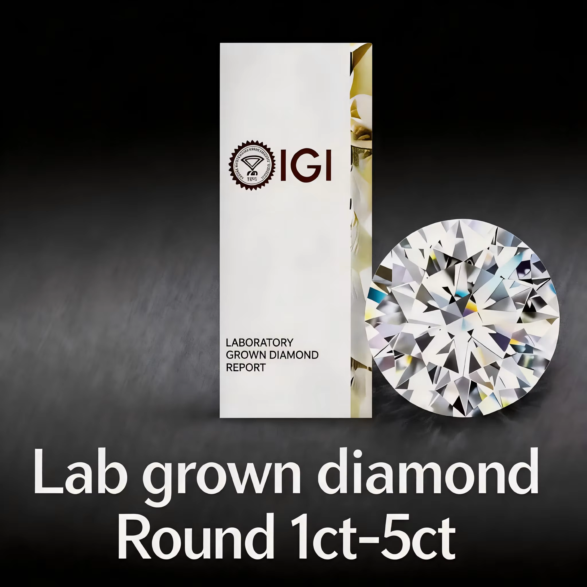 Diamants de laboratoire toutes tailles, couleur D, clarté VVS2-VVS1, 3EX, 0,5 ct-3 ct, CVD HPHT, dia