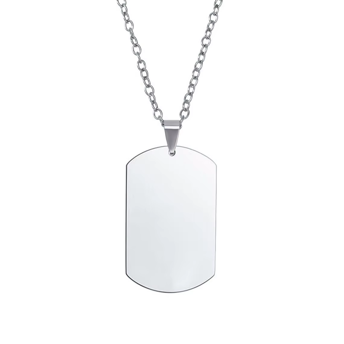 Gravure Laser personnalisée, étiquette militaire en acier inoxydable, pendentif personnalisé, Style 