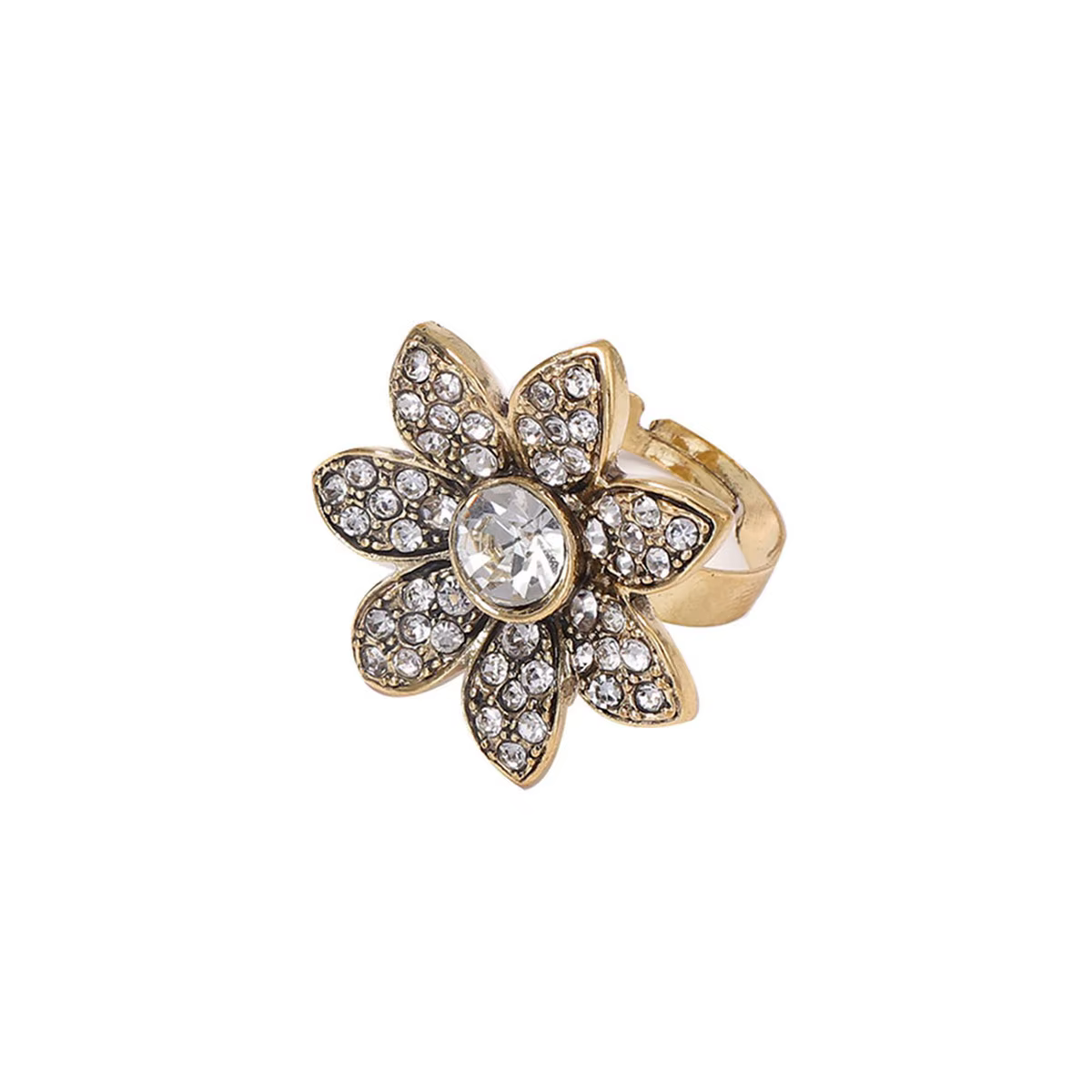 DIGADAGU – bague réglable en alliage et strass, motif floral, nouveau style minimaliste vintage, acc