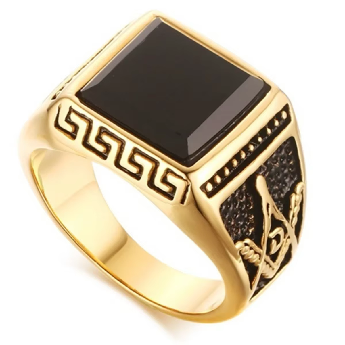 Bague rétro intégrée pour hommes, imitation gemme, Simple, majestueuse, Hip Hop, accessoires de bijo