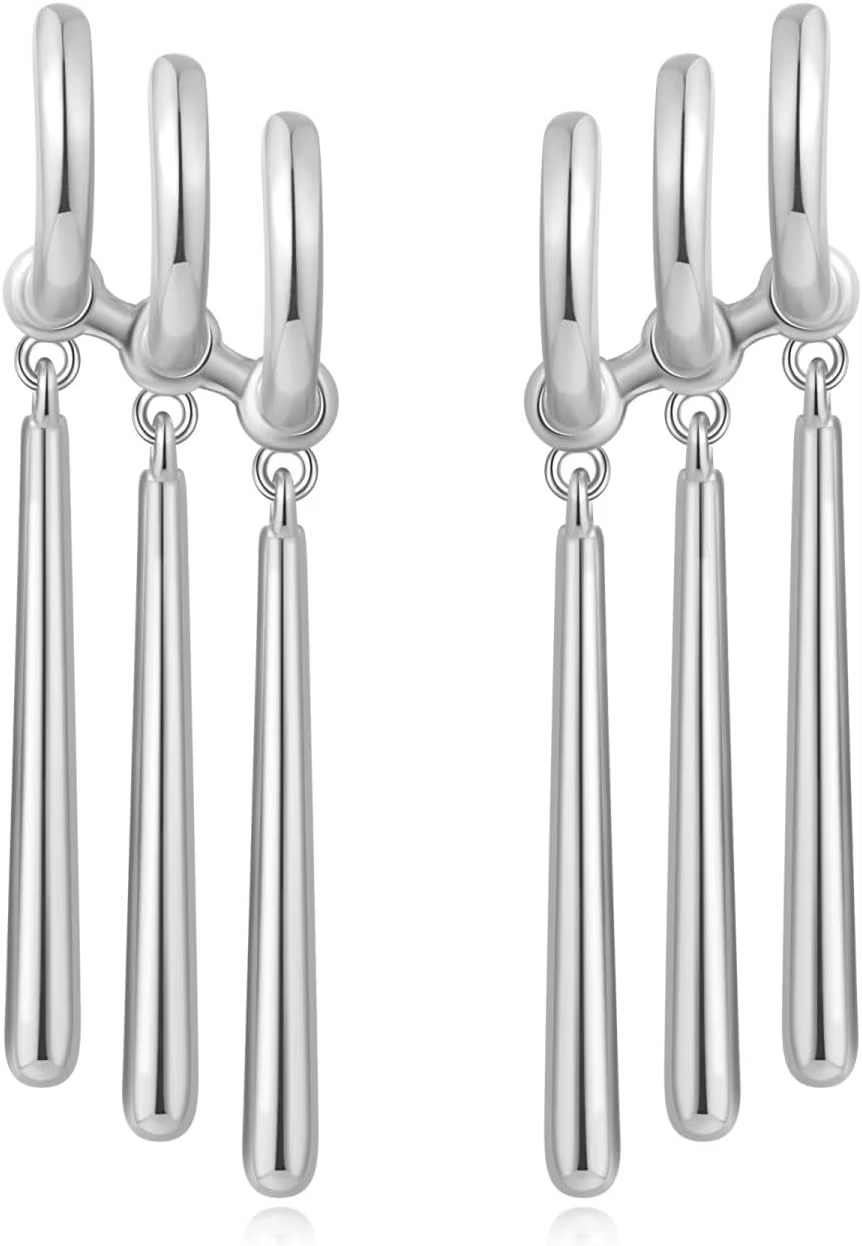 Boucles d'oreilles pendantes plaquées or 14 carats pour femmes et hommes, bijoux de cosplay, juste u