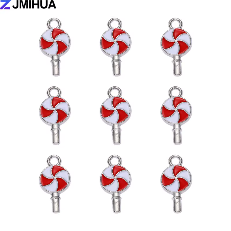 15 pièces breloques en émail bonbons sucrés breloques pendentifs pour la fabrication de bijoux fourn
