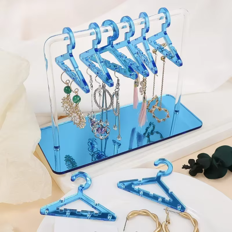 16 Pcs Hangers Shaped Jewelry Holder Personalized Earrings Display Racks Hanging Clothes Stand Stora
