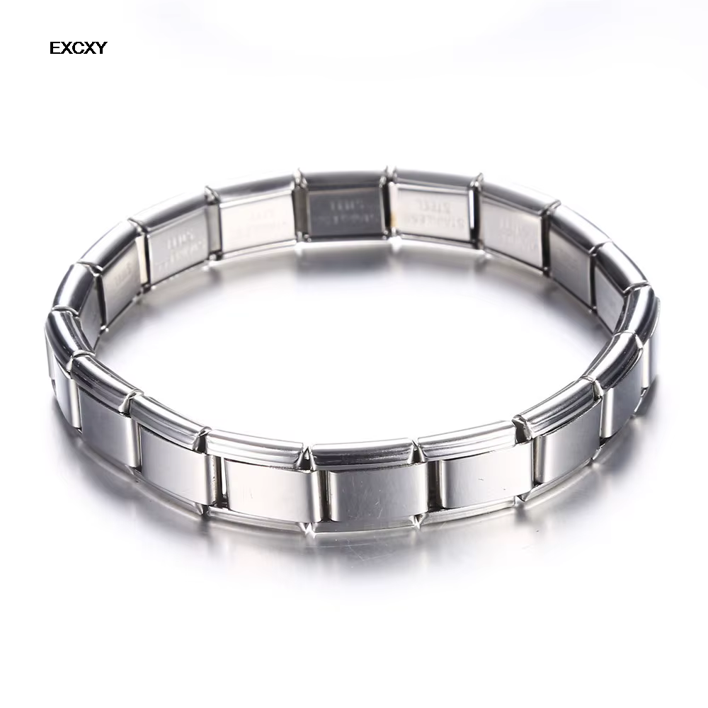 EXCXY nouveaux bijoux pour femmes 9mm de largeur Bracelet à breloques élastique Itanlian Bracelet en
