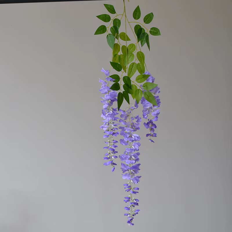 Ensemble de mariage plafond 105CM 3 fourchettes glycine suspendu mural couloir Floral décoré de fleu