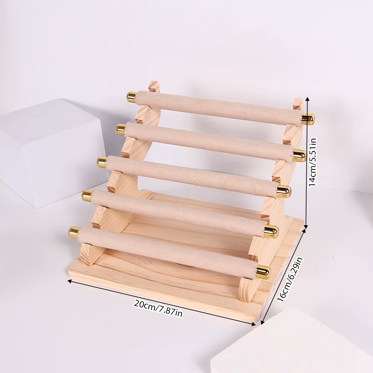 Un présentoir d'anneaux, porte-bijoux en flanelle, support de rangement de bijoux d'anneaux à double