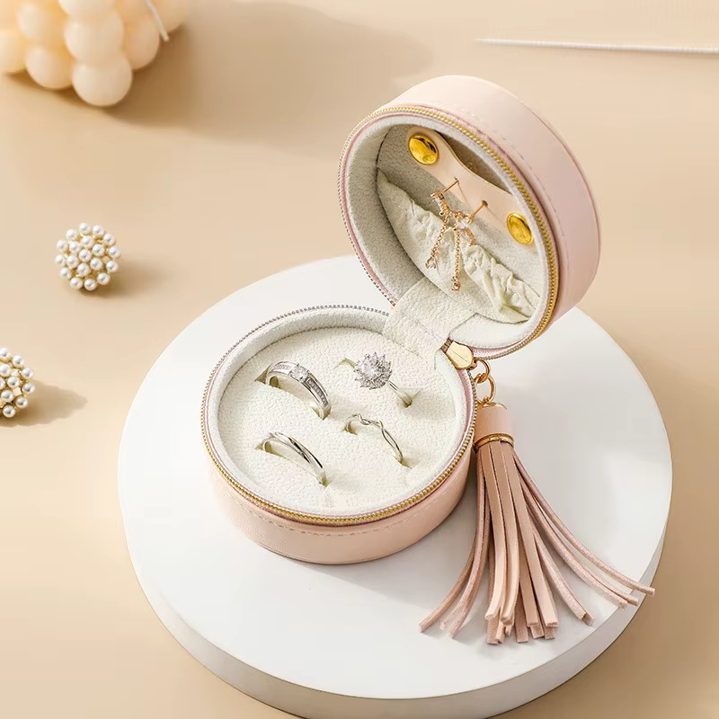 Boîte de rangement portable pour bijoux, boîte organisatrice de bijoux pour boucles d'oreilles et ac