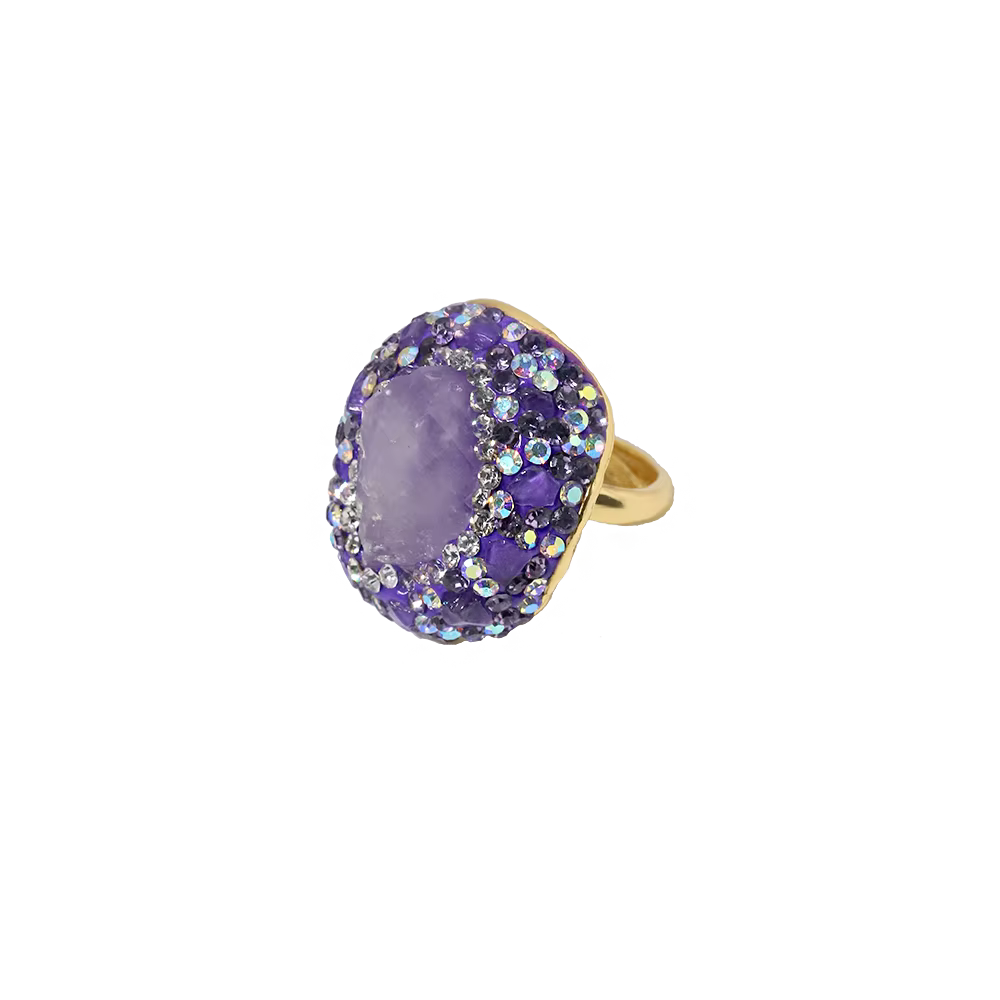 Bague Naturelle Incrustée pour Femme, Bijoux Élégants et Luxueux, Mode Personnalisée, Simple, Exquis